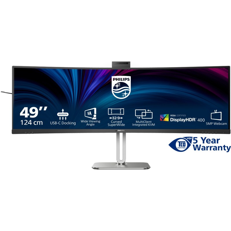 Buy Philips 49B2U5900CH - 32:9 Curved QHD VA LCD Monitor, 124 cm, 5120x1440, 75 ... in Cyprus, Nicosia, Limassol, Larnaka, Pafos