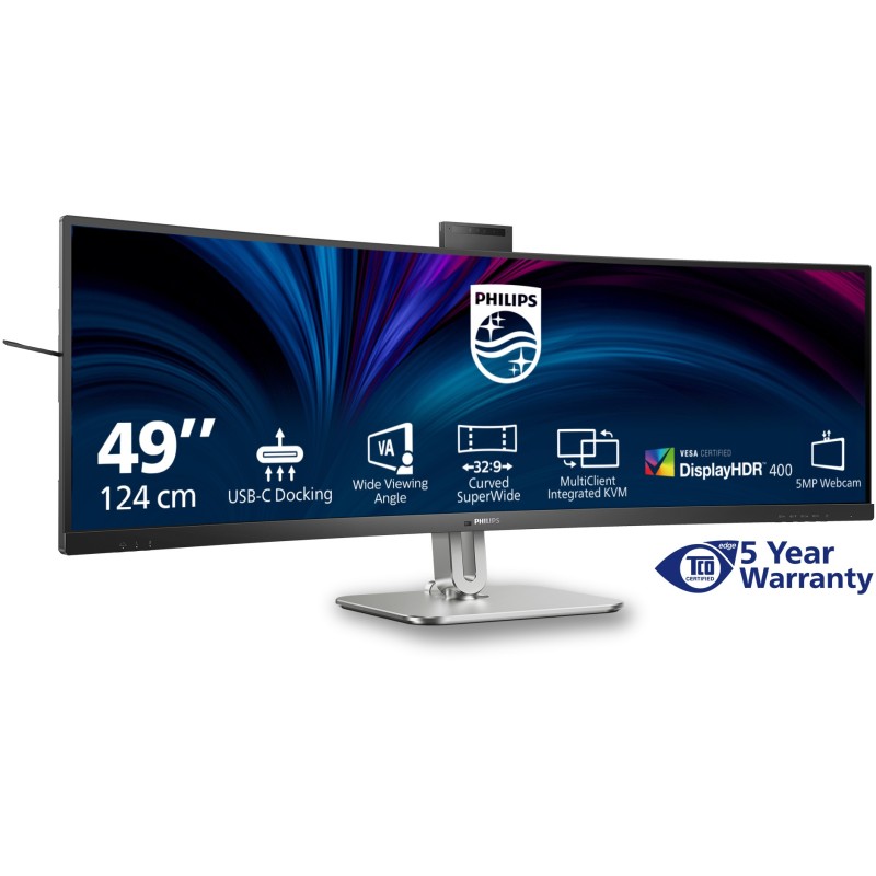 Buy Philips 49B2U5900CH - 32:9 Curved QHD VA LCD Monitor, 124 cm, 5120x1440, 75 ... in Cyprus, Nicosia, Limassol, Larnaka, Pafos