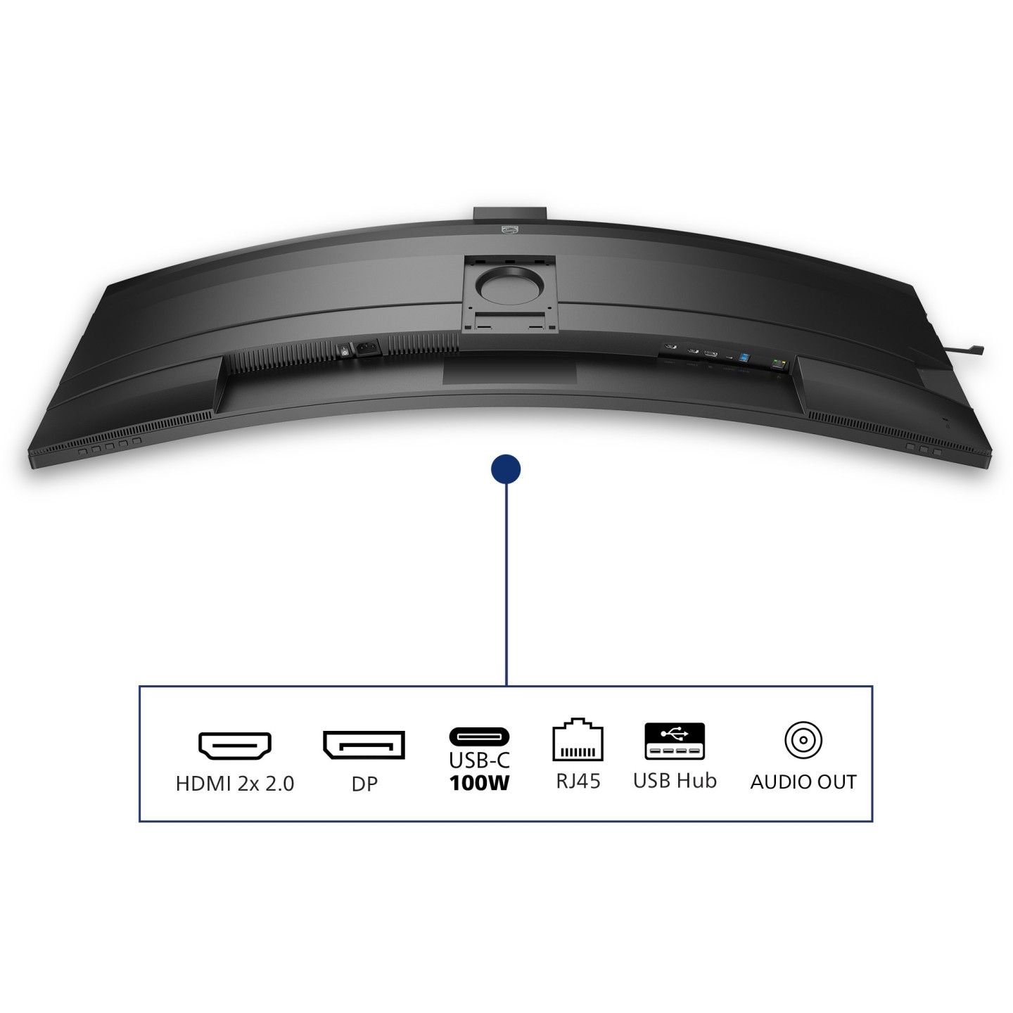 Philips 49B2U5900CH 32:9 Curved DQHD VA Monitor 124cm 5120x1440 75Hz USB-C - Black (Boxed) — Buy in Cyprus with Fast Delivery