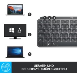 Buy Logitech MX Keys Mini - MX Keys Mini - Graphite, German QWERTZ, LED Backlit,... in Cyprus, Nicosia, Limassol, Larnaka, Pafos