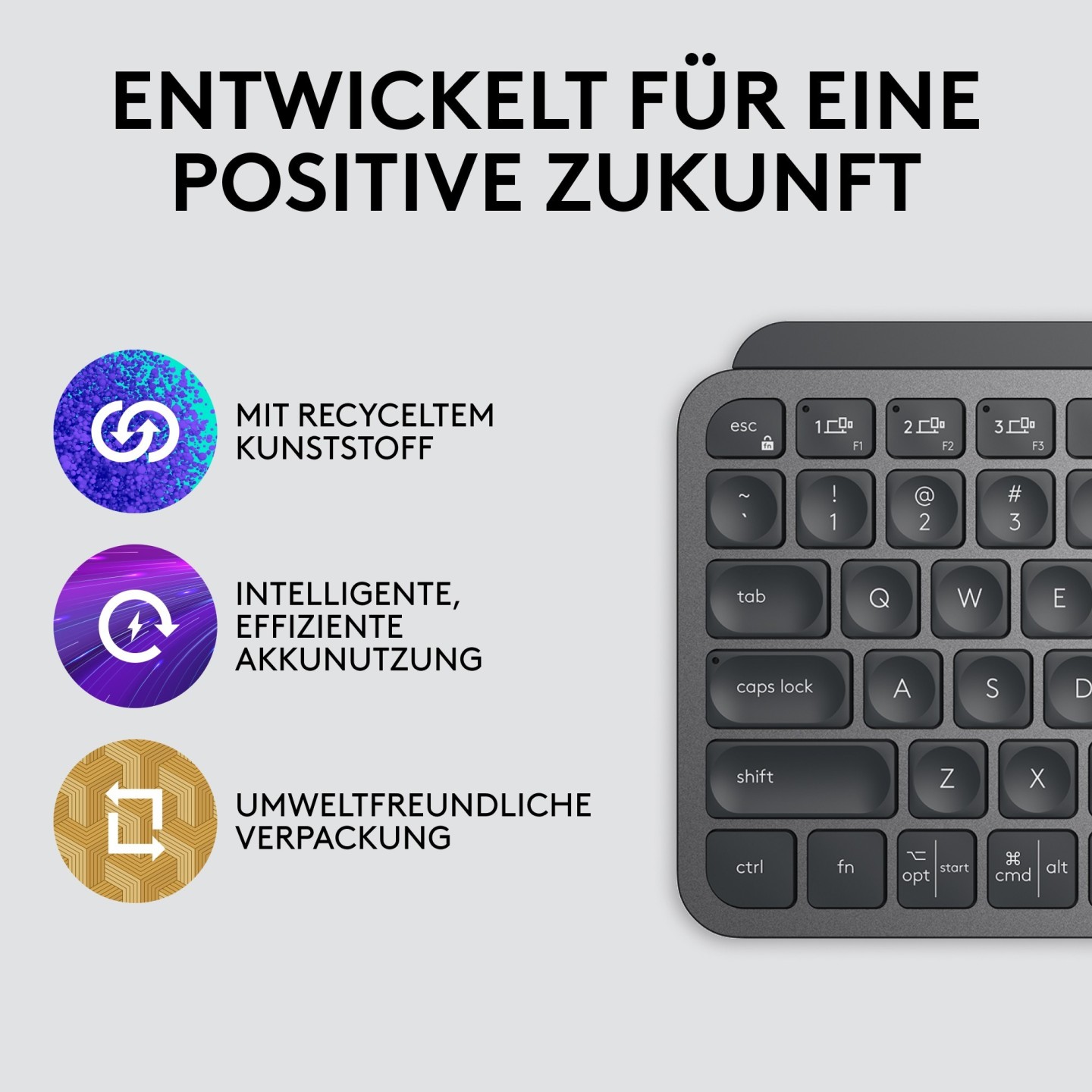 Logitech MX Keys Mini Graphite German QWERTZ LED Backlit Wireless - 920-010559 (Boxed) — Buy in Cyprus with Fast Delivery