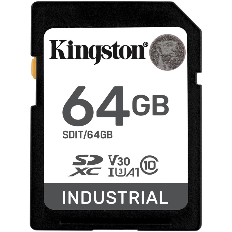 Buy Kingston 64GB SDXC Industrial Card -40°C to 85°C - Black, UHS-I (SDHC), U3... in Cyprus, Nicosia, Limassol, Larnaka, Pafos