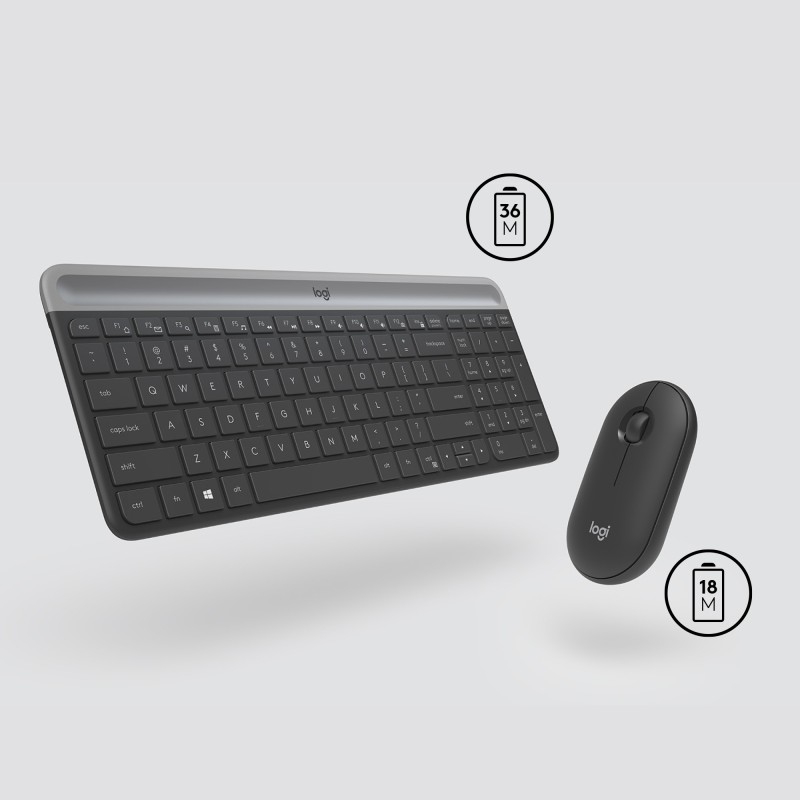 Buy SLIM WRLS KEYBOARD MOUSE COMBO - MK470 - Graphite, 2.4 GHz Wireless, Swiss Q... in Cyprus, Nicosia, Limassol, Larnaka, Pafos