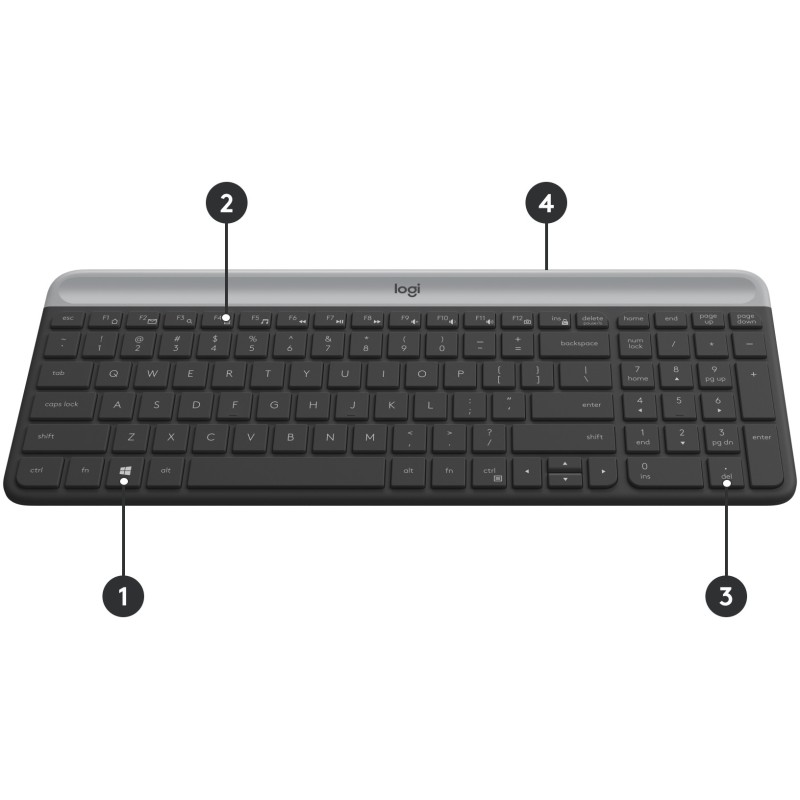 Buy SLIM WRLS KEYBOARD MOUSE COMBO - MK470 - Graphite, 2.4 GHz Wireless, Swiss Q... in Cyprus, Nicosia, Limassol, Larnaka, Pafos