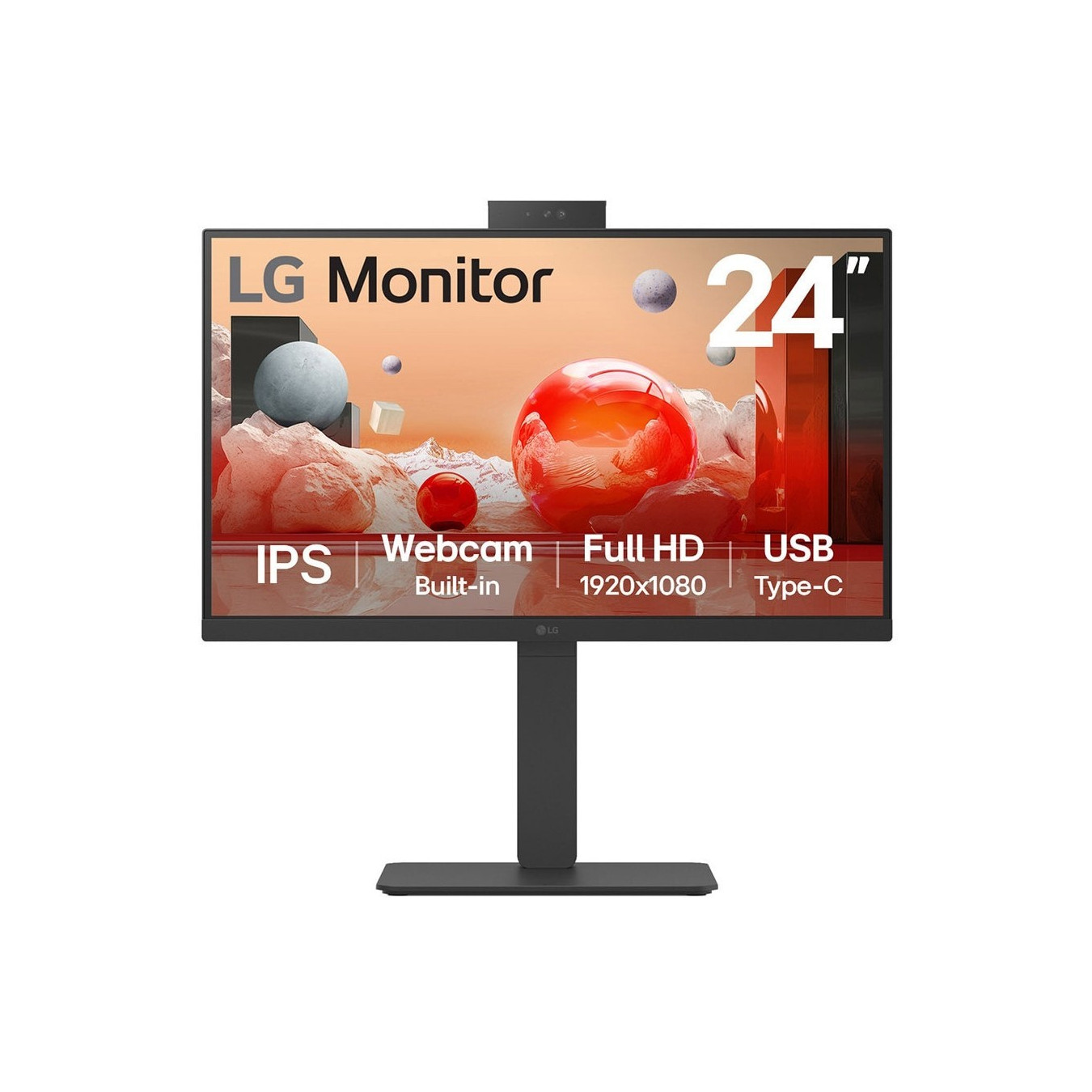 LG 24BA850-B - Black 23.8-inch IPS Full HD Monitor with HDMI/DP and Daisy Chain — Buy in Cyprus with Fast Delivery