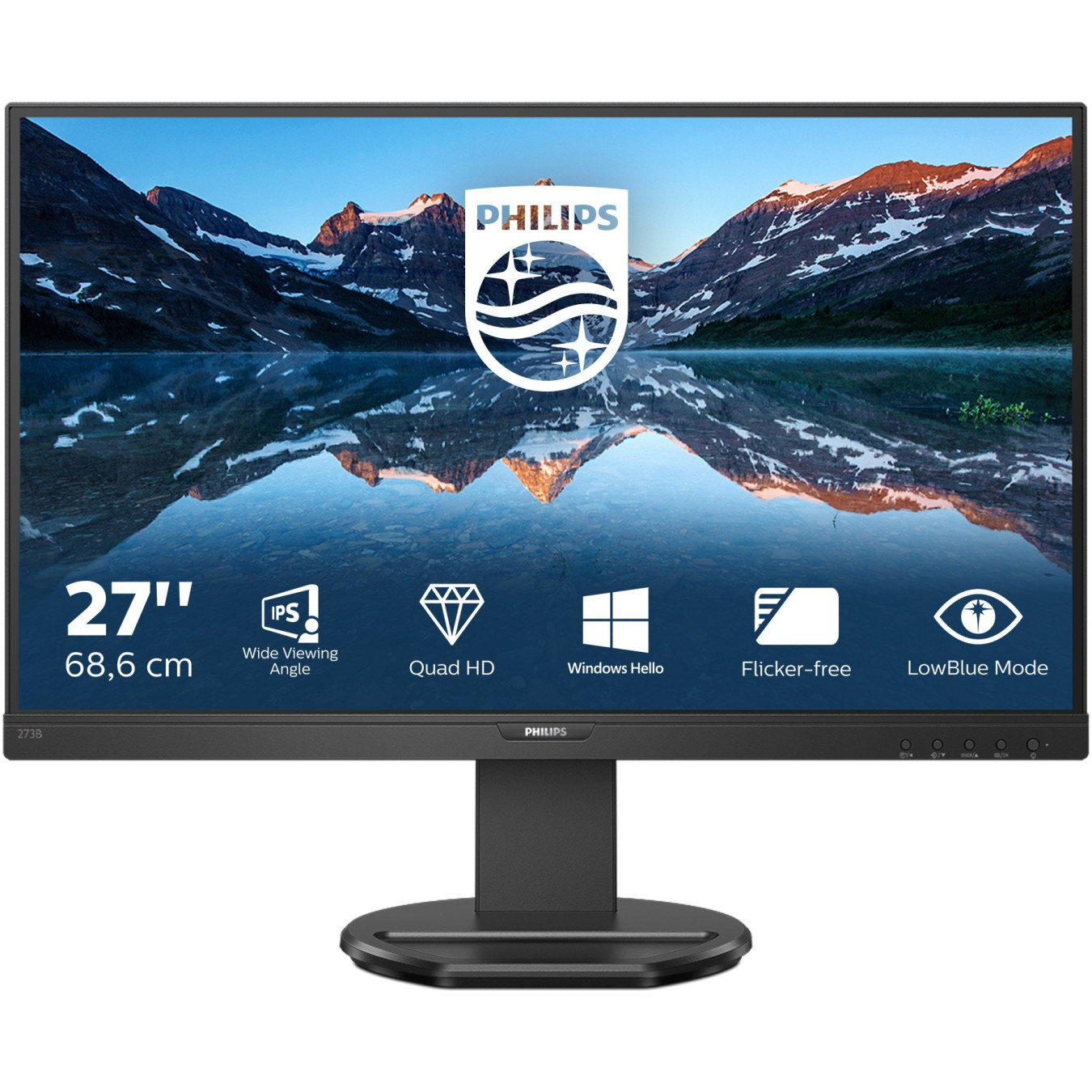 276B9 Monitor - 276B9 - Black, 27-inch Quad HD IPS LED, 75 Hz, 4 ms — Buy in Cyprus with Fast Delivery
