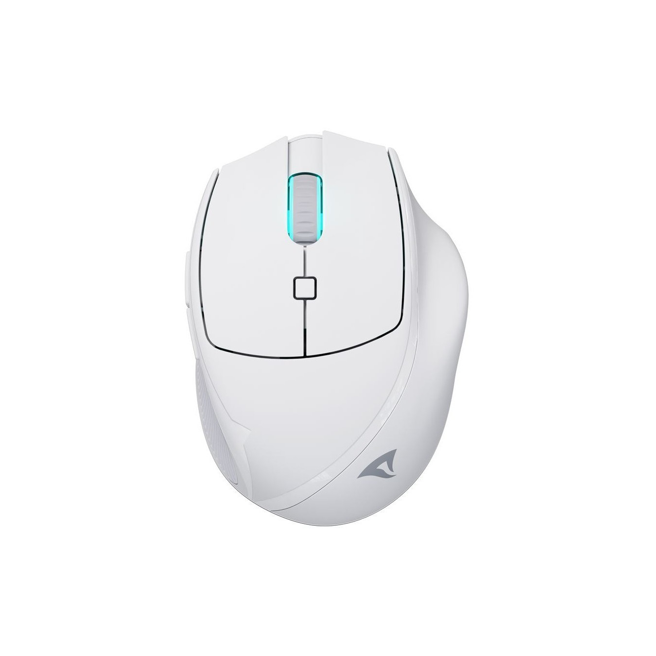 Sharkoon OfficePal M25W - M25W - Right-handed wireless optical mouse, 4000 DPI, USB-C, White