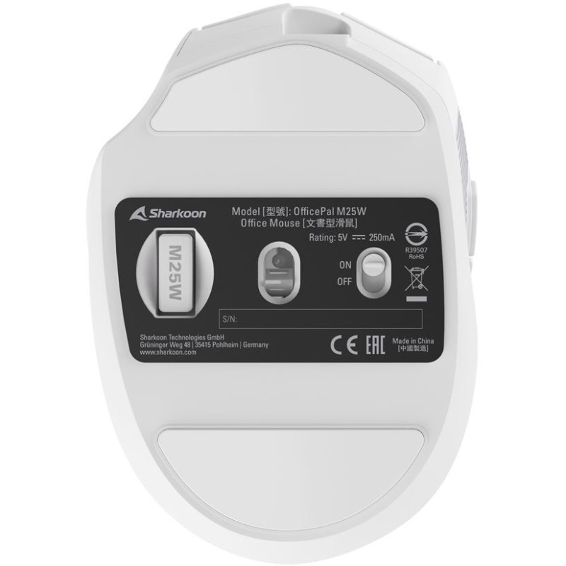 Buy Sharkoon OfficePal M25W - M25W - Right-handed wireless optical mouse, 4000 D... in Cyprus, Nicosia, Limassol, Larnaka, Pafos