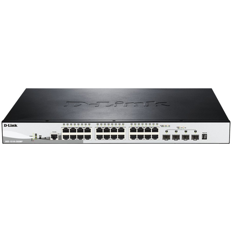 Buy 28-Port PoE+ Gigabit Smart Managed Switch - DGS-1510-28XMP - Black/Gray, 24x... in Cyprus, Nicosia, Limassol, Larnaka, Pafos