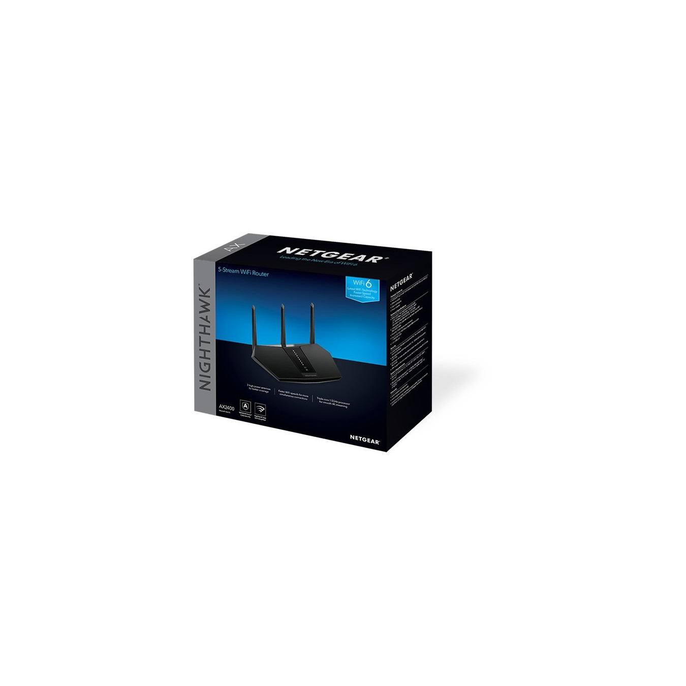 AX2400 AX 5-STREAM WIFI6 ROUTER - RAX30 - Black, 1500 MHz, 3-core — Buy in Cyprus with Fast Delivery