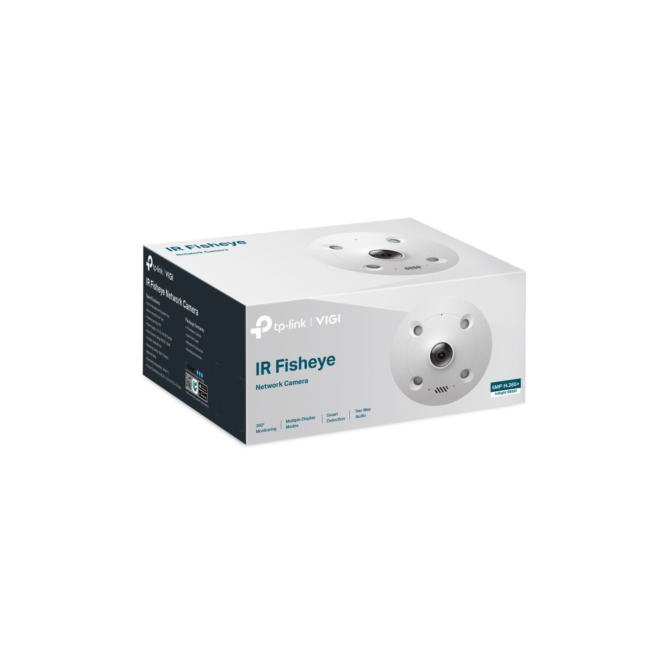TP-Link Omada IPCam InSight S655I VIGI 5MP IR Fisheye Network - S655I - White, Indoor, PoE, IP67