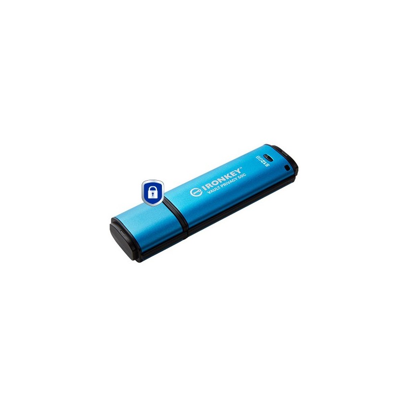Buy IronKey Vault Privacy 50C USB Stick - Vault Privacy 50C - Black/Blue, 512GB,... in Cyprus, Nicosia, Limassol, Larnaka, Pafos