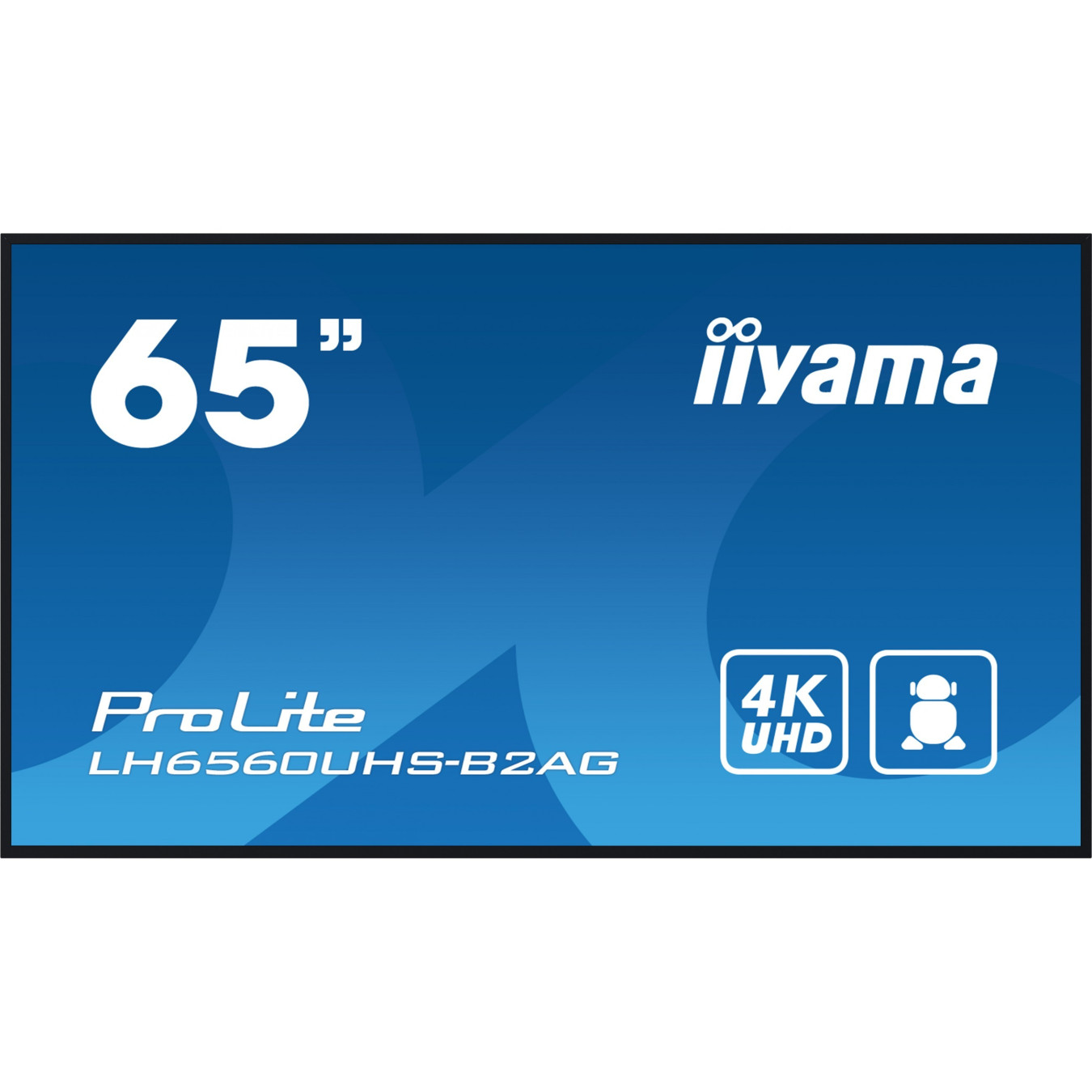IIYAMA 65-inch 4K Digital Signage - LH6560UHS-B2AG - Black LED, Android 11, 3xHDMI, 2xUSB, 2xSpeakers