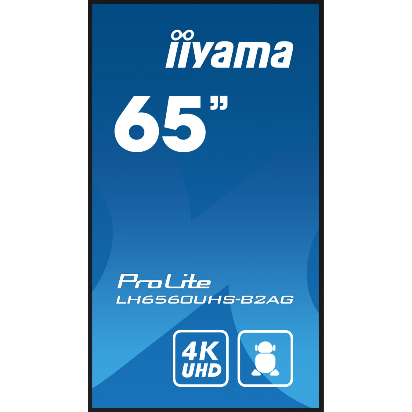 IIYAMA 65-inch 4K Digital Signage - LH6560UHS-B2AG - Black LED, Android 11, 3xHDMI, 2xUSB, 2xSpeakers