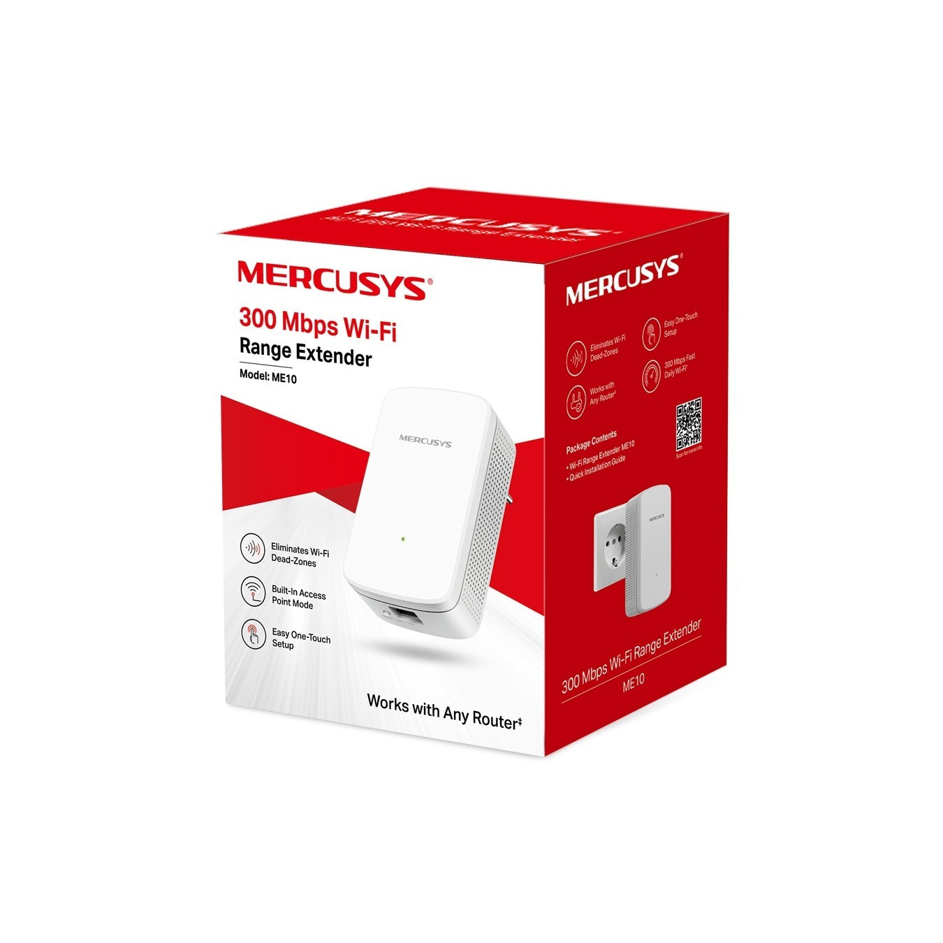 TP-Link Mercusys ME10 300 Mbps Range Extender - ME10 - White — Buy in Cyprus with Fast Delivery