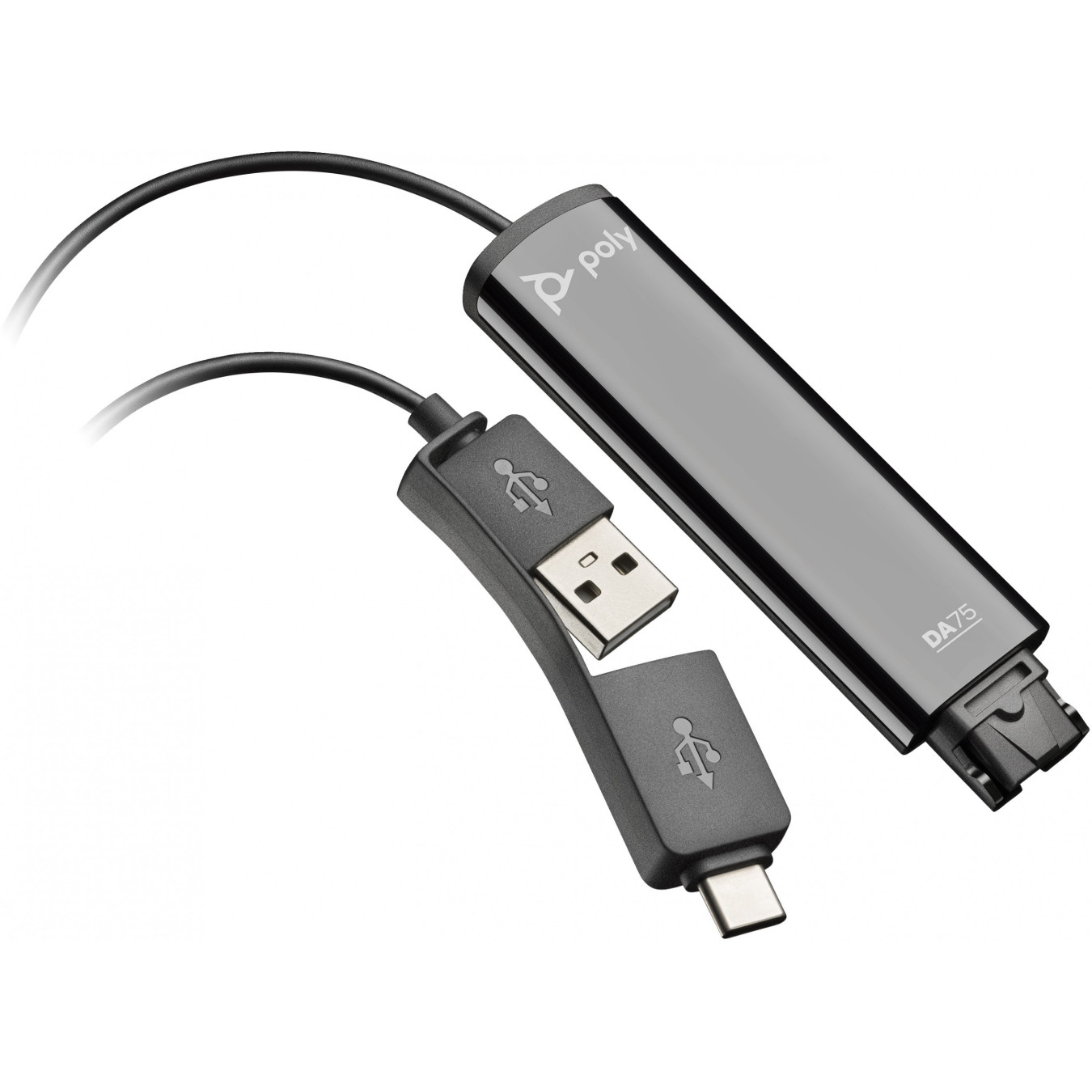HP Poly DA75 Wideband QD to USB Adapter - DA75 - Black, USB-A/USB-C — Buy in Cyprus with Fast Delivery