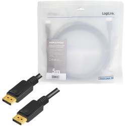 Buy Logilink DisplayPort Cable DP Male to DP Male 8K 60 Hz 5m - CV0139 - Black in Cyprus, Nicosia, Limassol, Larnaka, Pafos