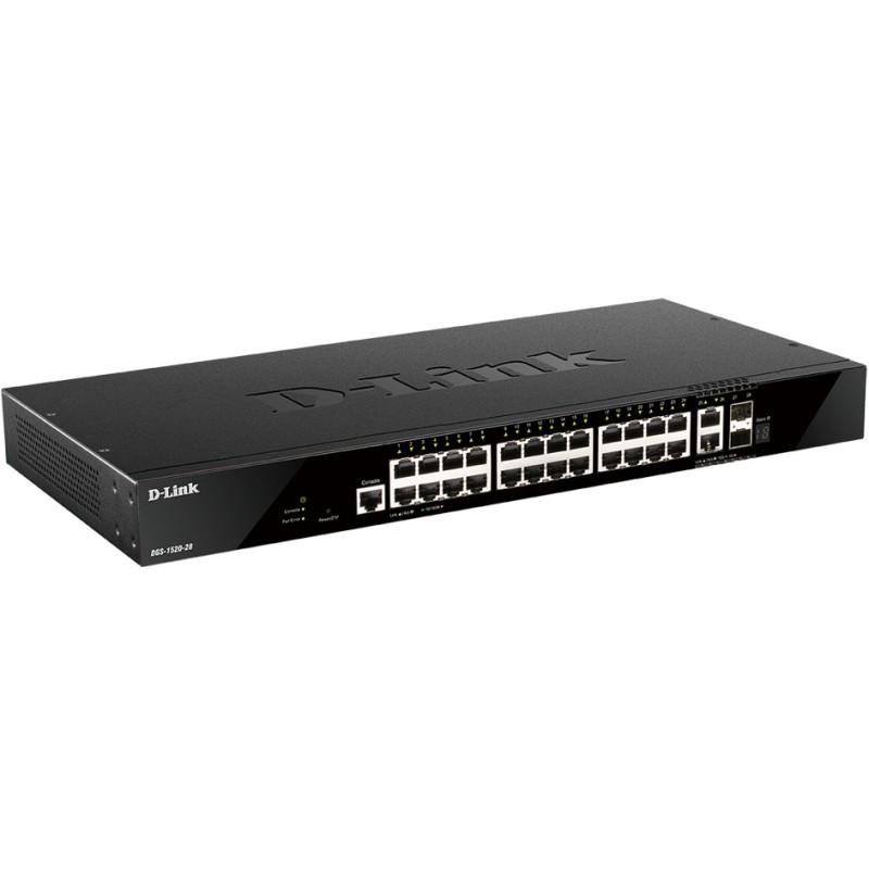 Buy D-Link DGS-1520-28 E - 28-Port Gigabit Smart Managed Switch, L3, Black, 1U R... in Cyprus, Nicosia, Limassol, Larnaka, Pafos