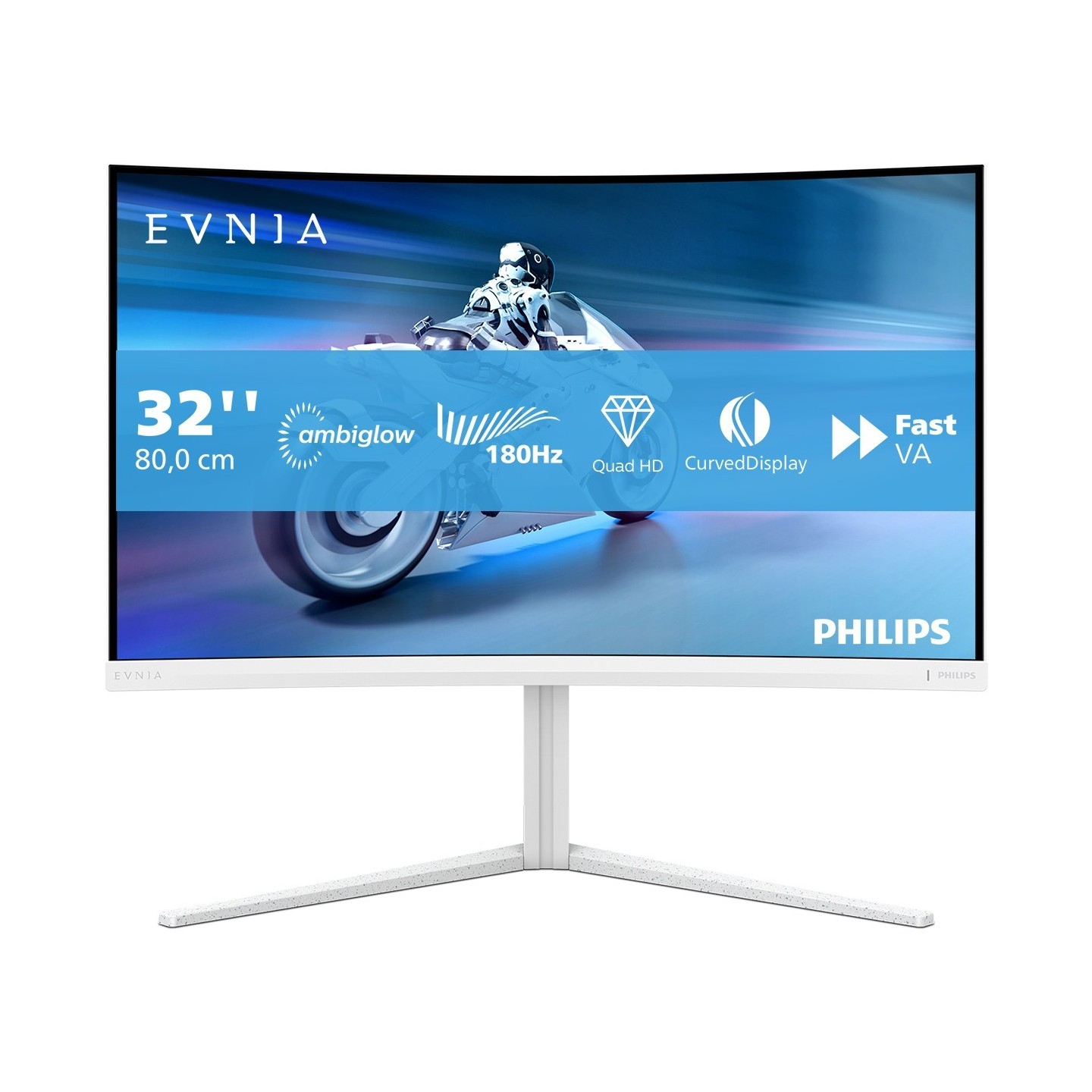 Philips Evnia 5000 32M2C5501 31.5" QHD 1500R Curved 180Hz 1ms VA Gaming Monitor (Boxed) — Buy in Cyprus with Fast Delivery