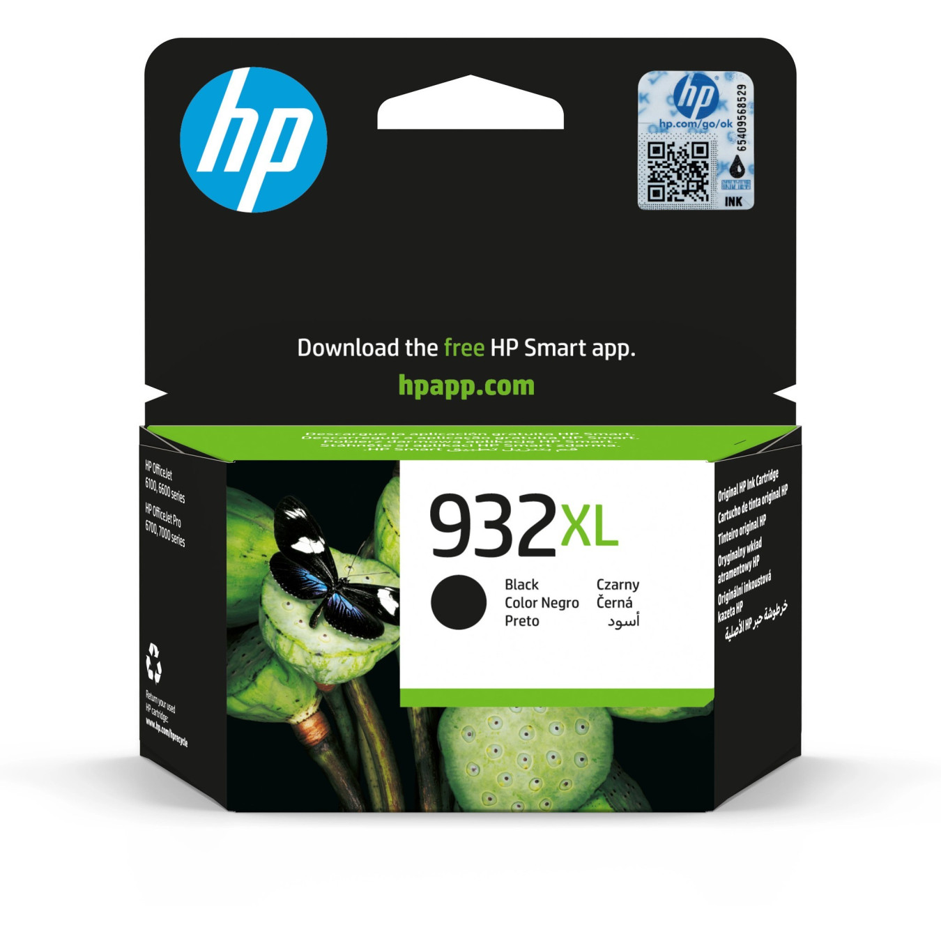 HP 932XL Original Black Ink Cartridge - CN053AE - High Yield (1000 pages, 22.5 ml) for HP OfficeJet 6100/7110/7610