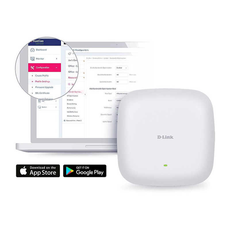 Buy D-Link DAP-X2850 - AX3600 Wi-Fi 6 Dual-Band PoE Access Point - White, 4x Int... in Cyprus, Nicosia, Limassol, Larnaka, Pafos