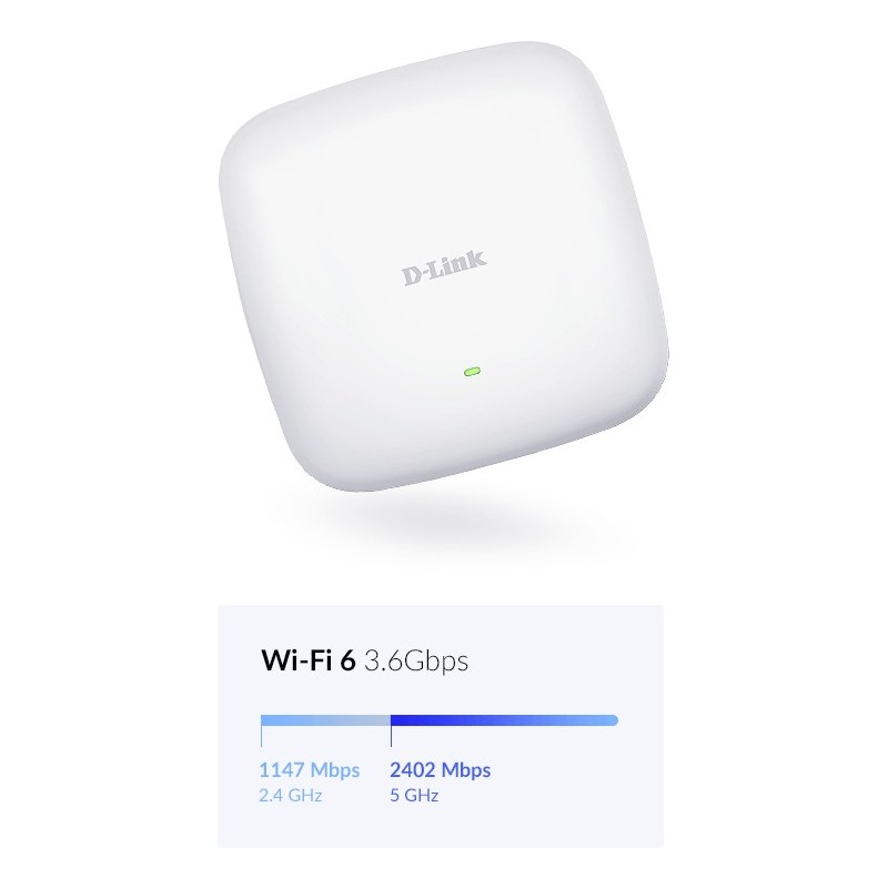 Buy D-Link DAP-X2850 - AX3600 Wi-Fi 6 Dual-Band PoE Access Point - White, 4x Int... in Cyprus, Nicosia, Limassol, Larnaka, Pafos