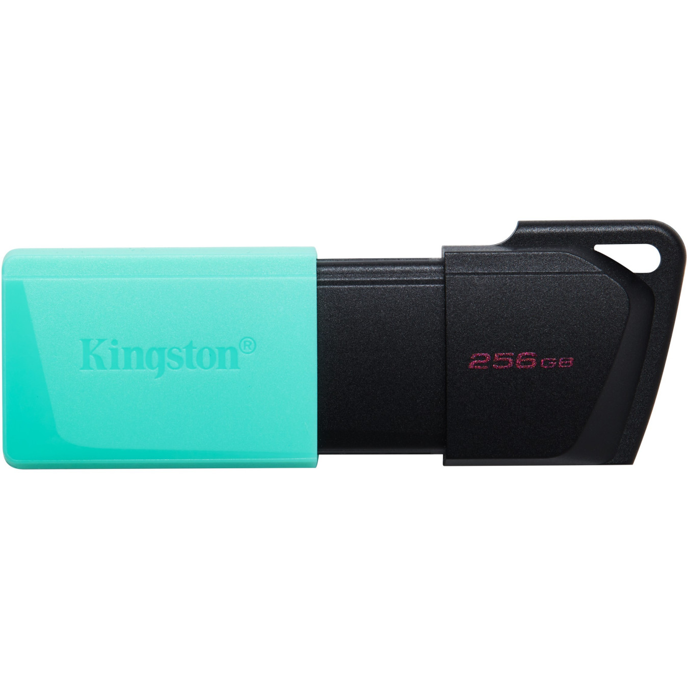 Kingston DataTraveler Exodia USB 3.2 Gen1 - 256GB USB-A Flash Drive, Black/Teal, Slide with Keyring
