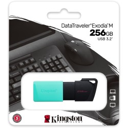 Buy Kingston DataTraveler Exodia USB 3.2 Gen1 - 256GB USB-A Flash Drive, Black/T... in Cyprus, Nicosia, Limassol, Larnaka, Pafos