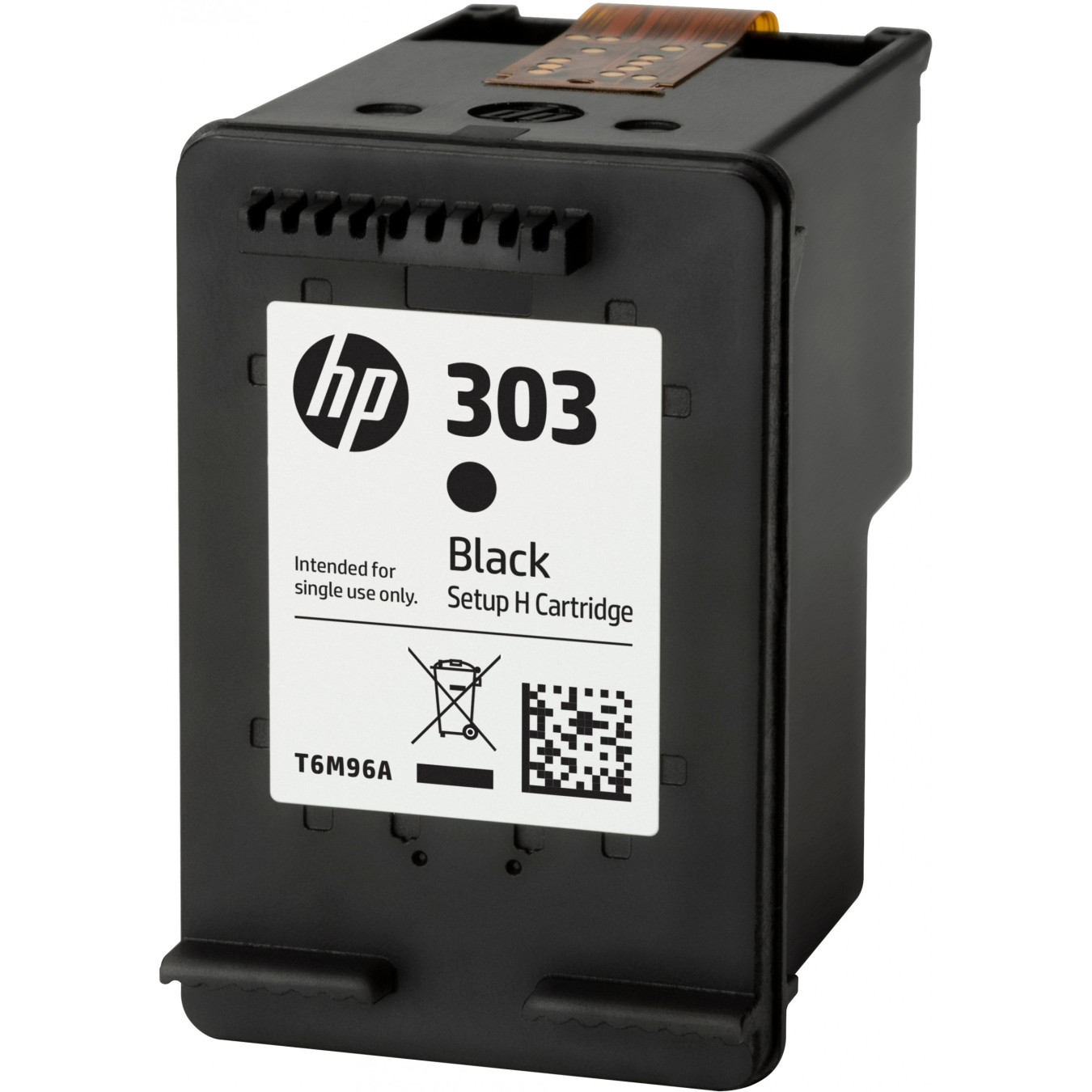 HP 303XL Black Original Ink Cartridge - T6N04AE - High Yield (600 pages), 12 ml, Pigment-based