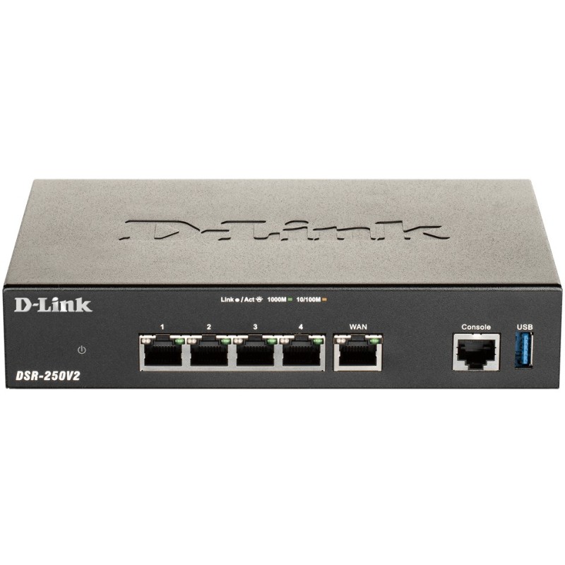 Buy D-Link DSR-250V2 - VPN Security Router - Black, 5x GbE LAN, 1x USB 3.0, 75 V... in Cyprus, Nicosia, Limassol, Larnaka, Pafos