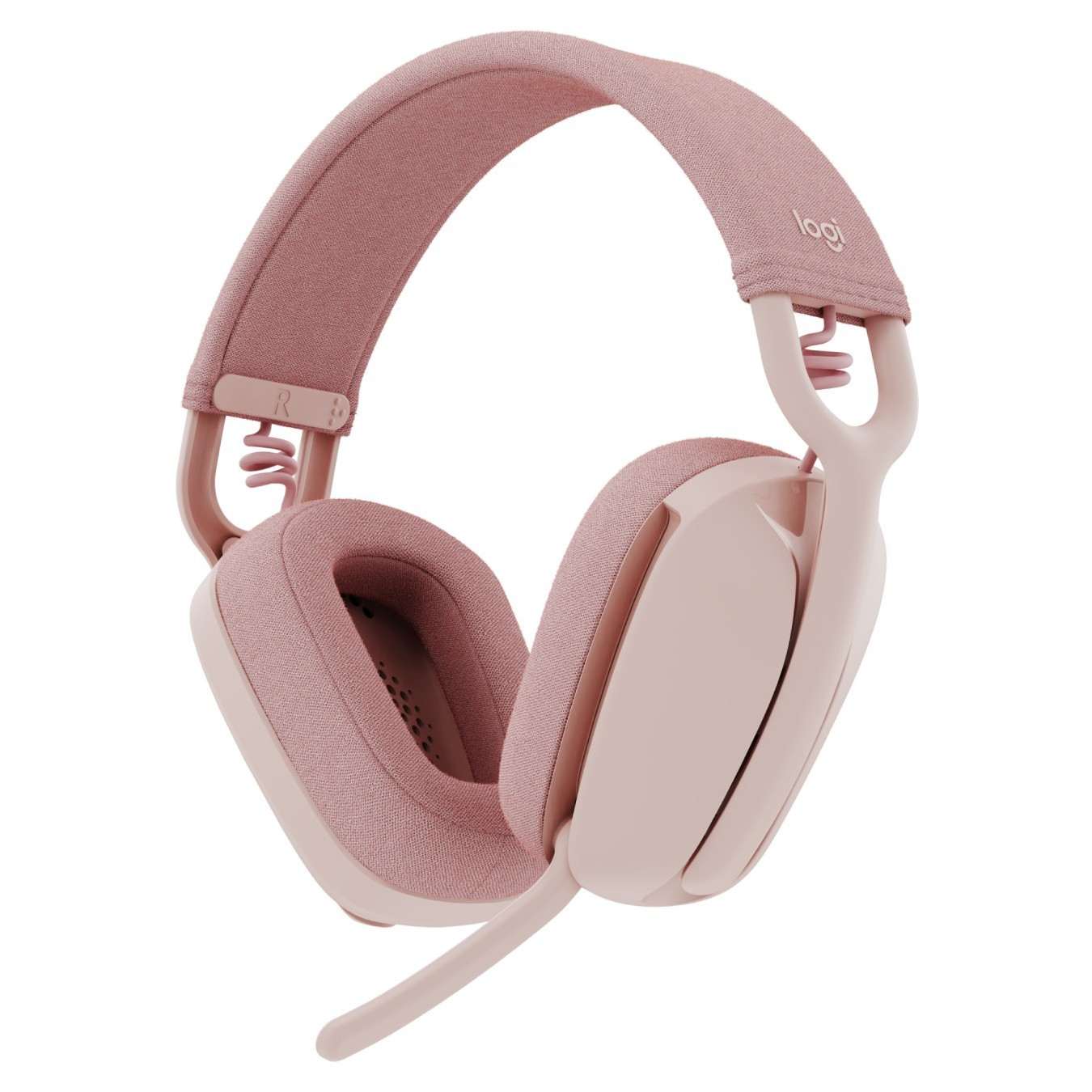Logitech Zone Vibe 100 Wireless Over-Ear Headset - Bluetooth 5.2, Rose, 20h Battery, USB-A Receiver