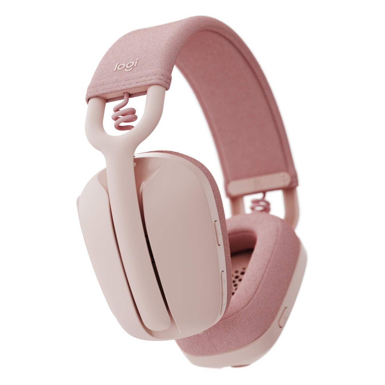 Logitech Zone Vibe 100 Wireless Over-Ear Headset - Bluetooth 5.2, Rose, 20h Battery, USB-A Receiver