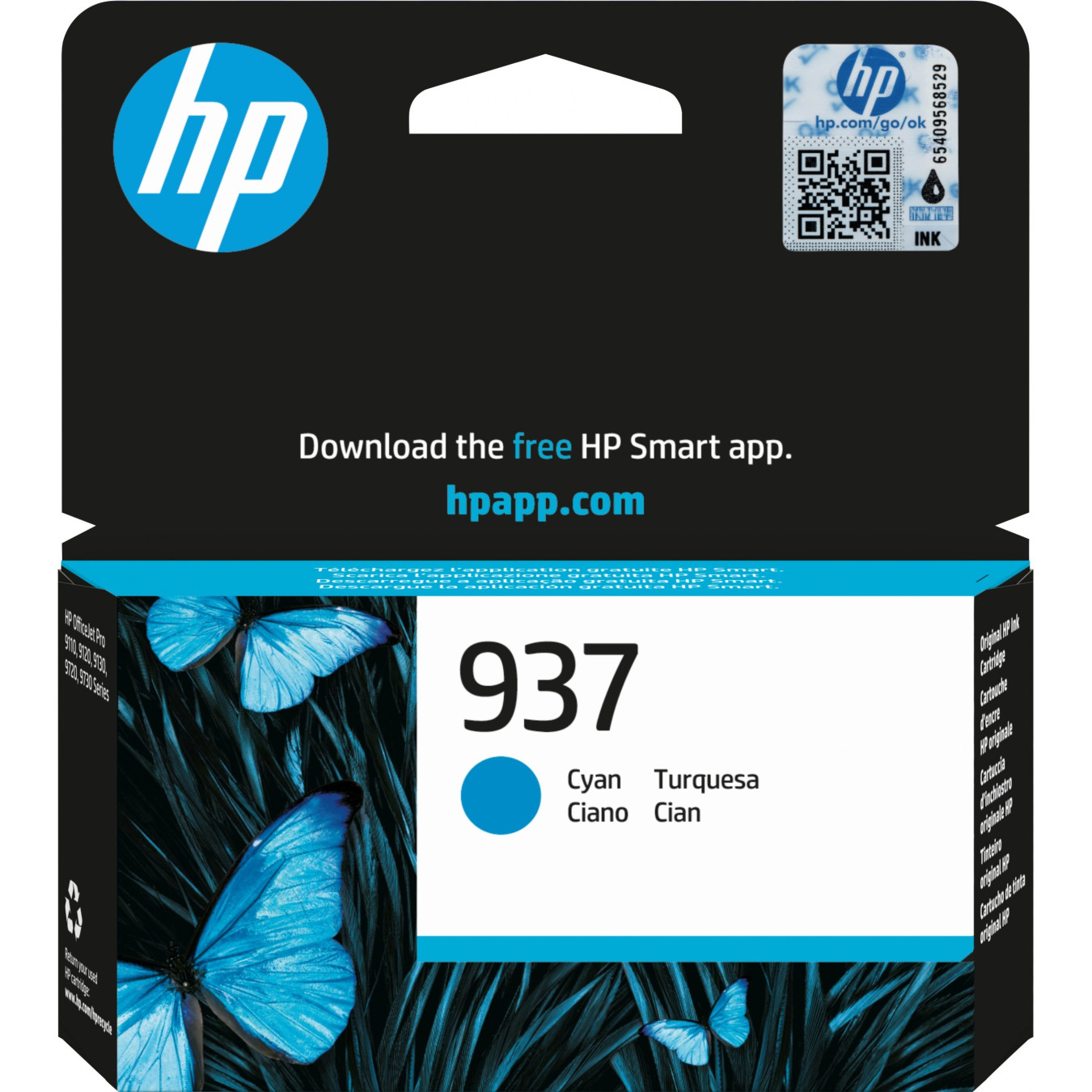 HP 937 Original Ink Cartridge - 937 - Cyan, 800-page Standard Yield, Single Pack — Buy in Cyprus with Fast Delivery