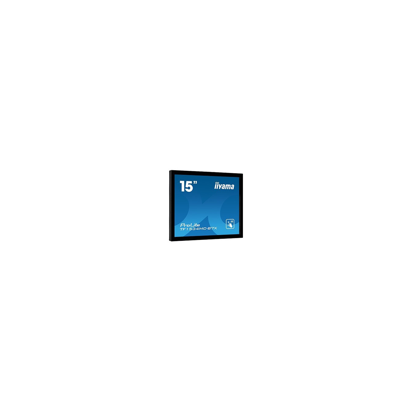 iiyama TF1534MC-B7X - 15" (38.1 cm) XGA TN Open-Frame Multi-User M-Touch Monitor, HDMI+DP, Black