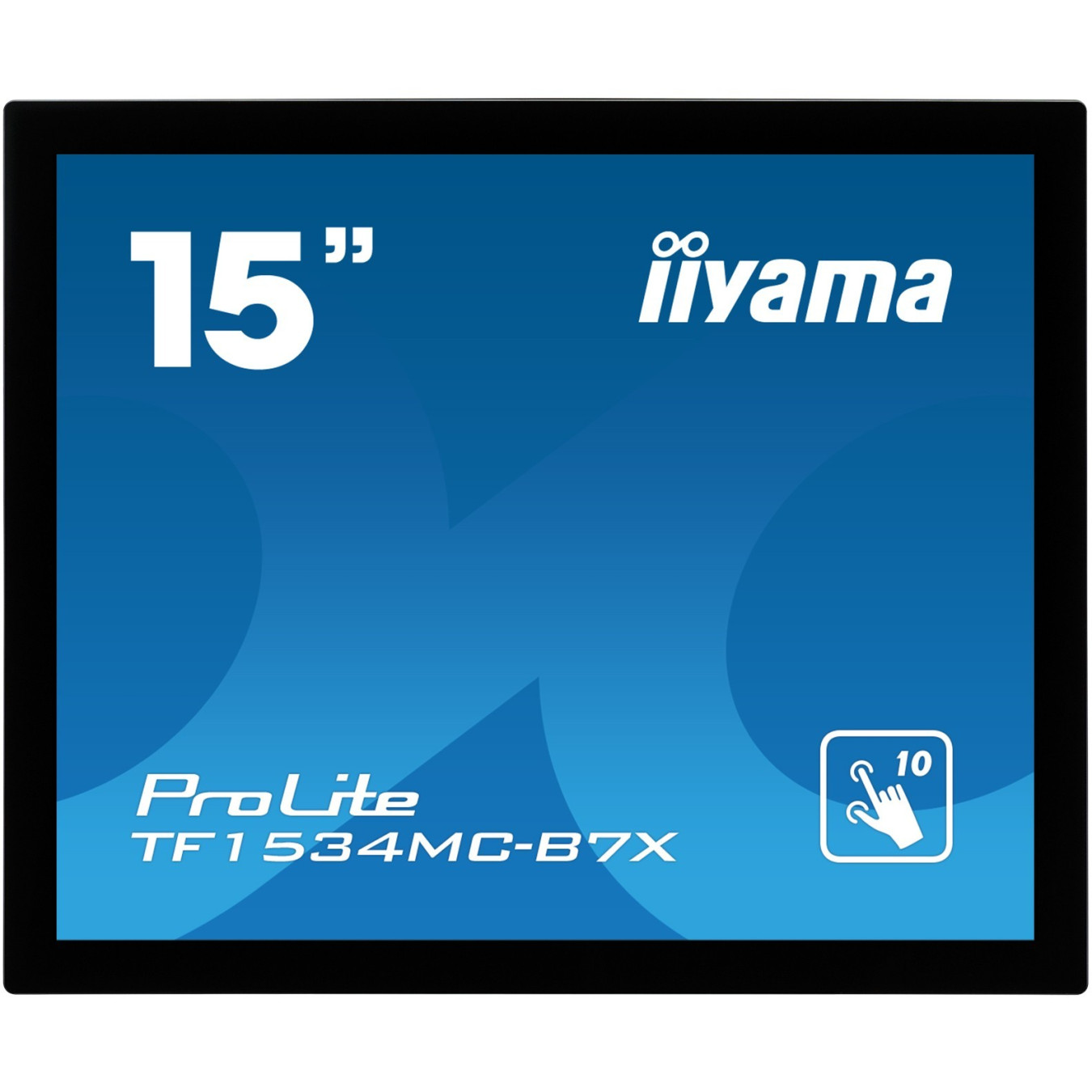 iiyama TF1534MC-B7X - 15" (38.1 cm) XGA TN Open-Frame Multi-User M-Touch Monitor, HDMI+DP, Black