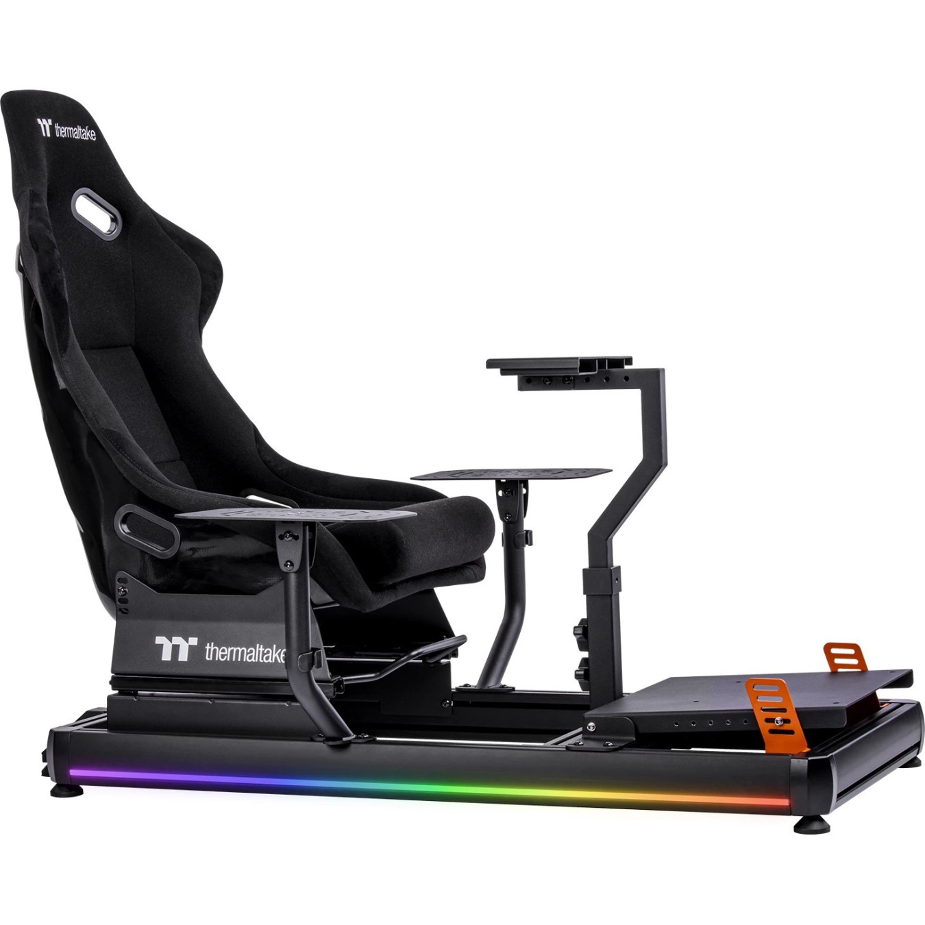 Thermaltake Flight Simulator Cockpit - GSC-F50-CPASBB-01 - Black Aluminum, 120 kg capacity, 12° seat tilt