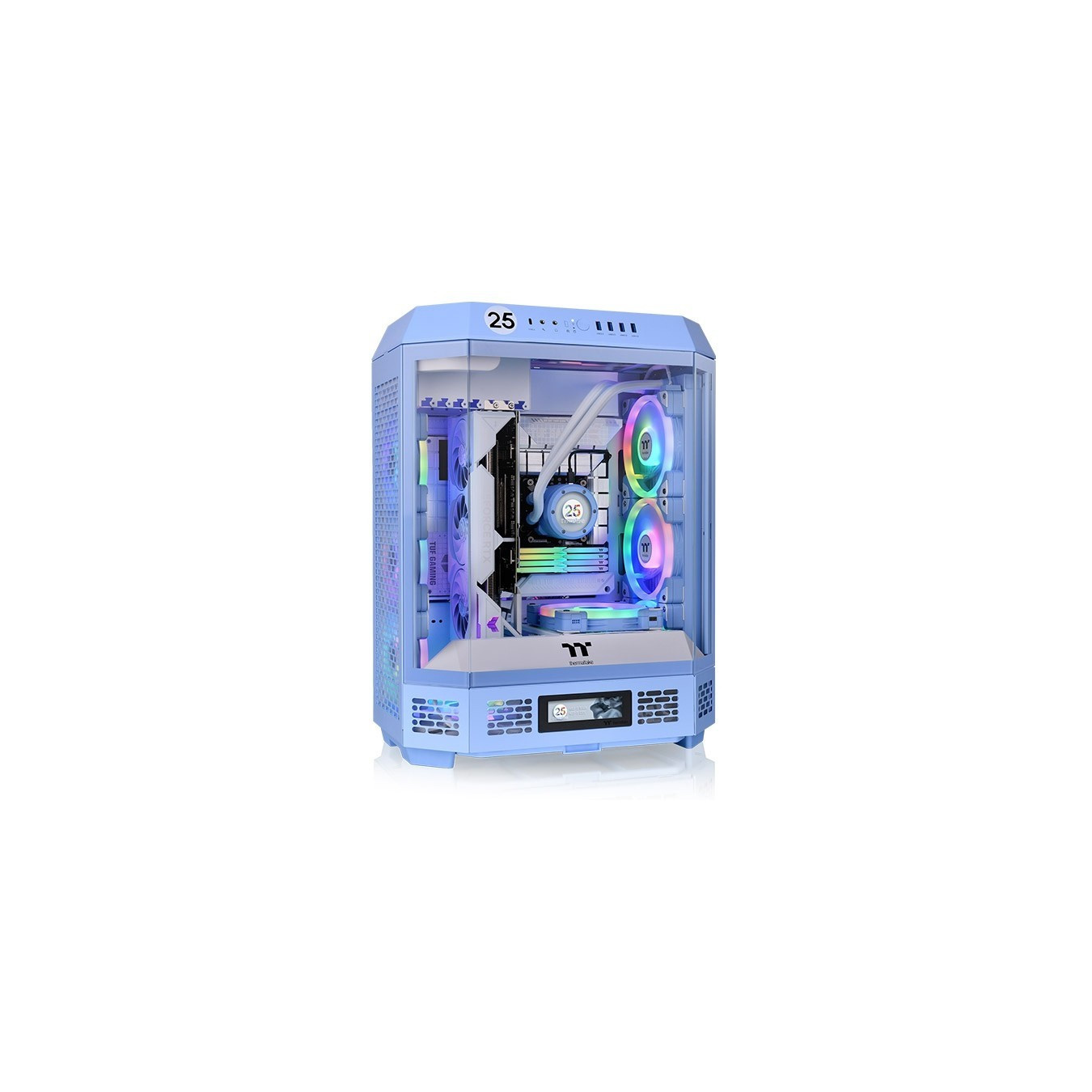 Thermaltake The Tower 600 - Hydrangea Blue - Mid Tower PC Case, Tempered Glass, RGB, ATX/mATX/Mini-ITX, Liquid Cooling