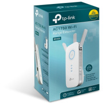 TP-Link RE450 (AC1750) - Dual-Band Wi-Fi Range Extender - White, 1300 Mbps (5GHz) + 450 Mbps (2.4GHz), Gigabit LAN