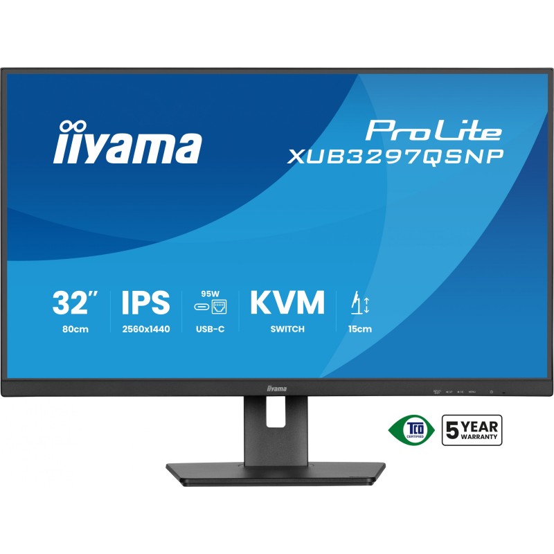 Buy iiyama ProLite XUB3297QSNP-B1 - 32-inch QHD IPS Monitor, USB-C 95W PD Dock, ... in Cyprus, Nicosia, Limassol, Larnaka, Pafos
