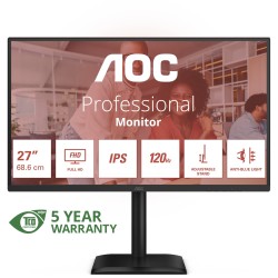 Buy AOC 27E4U - 27-inch FHD IPS Monitor, 120Hz, 4ms GTG, HDMI/DP/VGA, 4x USB-A H... in Cyprus, Nicosia, Limassol, Larnaka, Pafos