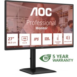 Buy AOC 27E4U - 27-inch FHD IPS Monitor, 120Hz, 4ms GTG, HDMI/DP/VGA, 4x USB-A H... in Cyprus, Nicosia, Limassol, Larnaka, Pafos