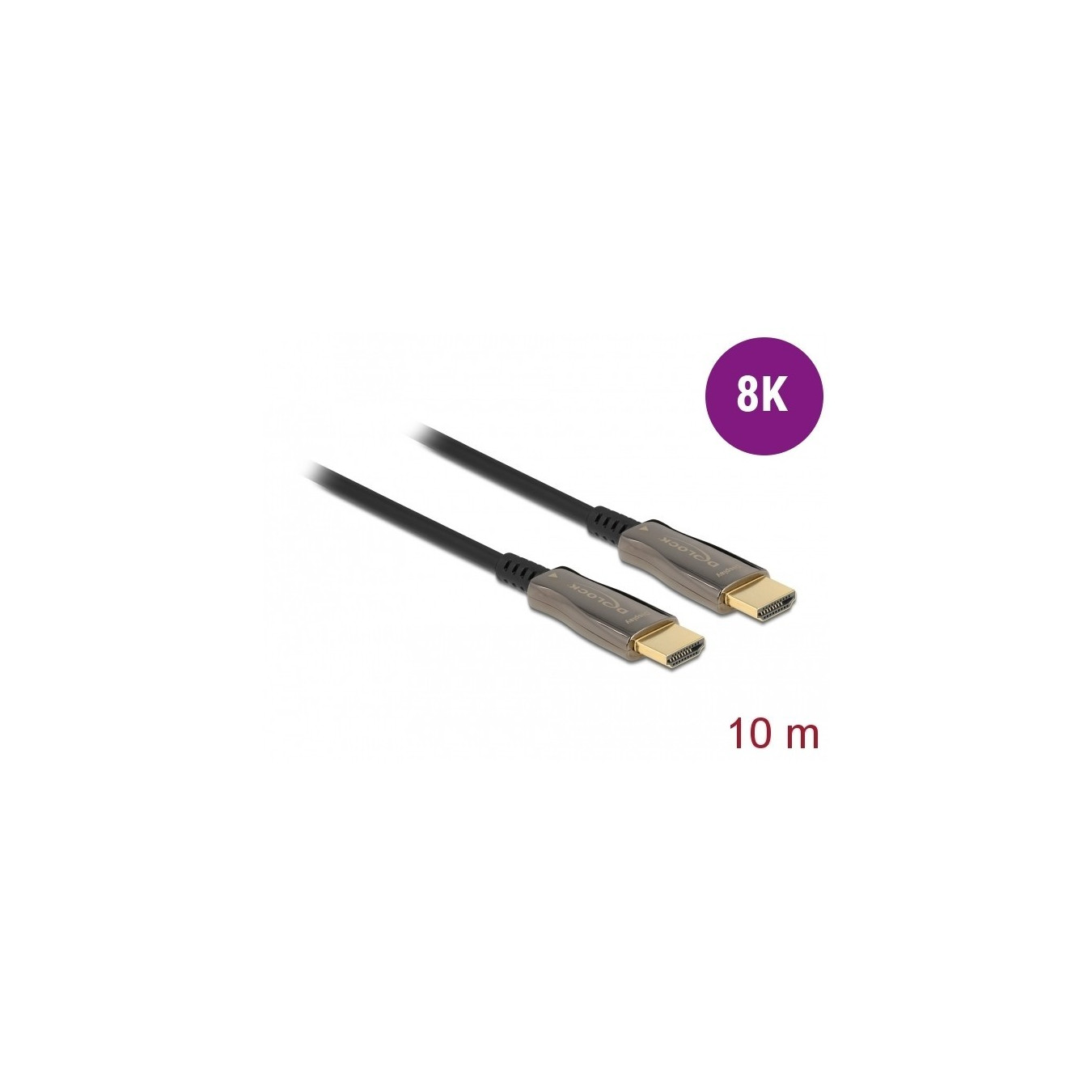 DELOCK Active Optical HDMI Cable 10m - 8K@60Hz (48 Gbit/s), Ultra High Speed, Black — Buy in Cyprus with Fast Delivery