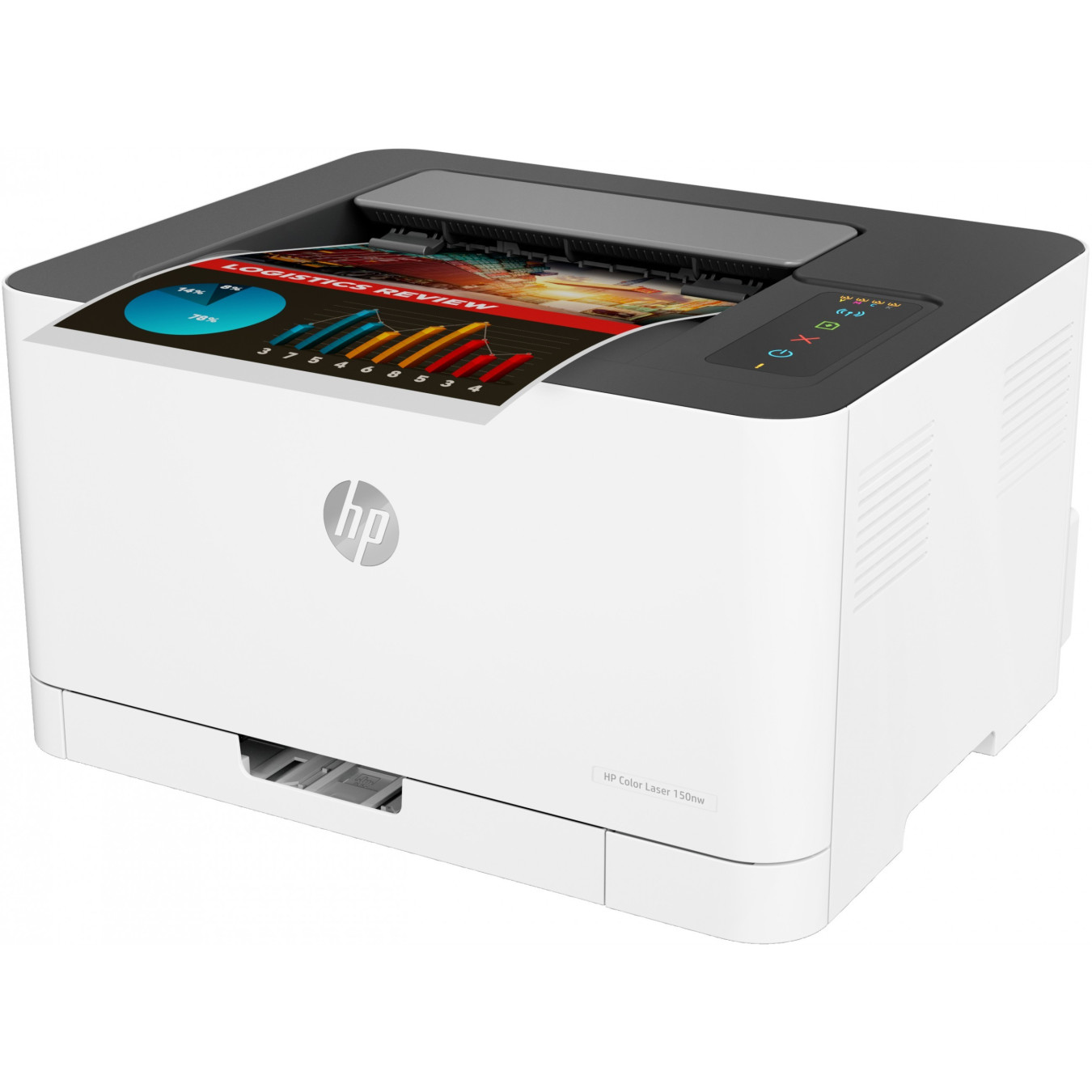 HP Color Laser 150nw - 150nw - A4 Color Laser Printer with Wi-Fi, Ethernet, USB 2.0, 64MB RAM, 400MHz, White
