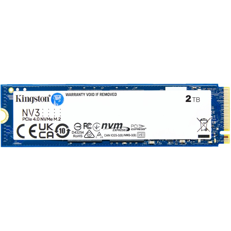 Buy Kingston NV3 M.2 2280 NVMe PCIe Gen4 x4 SSD - 2TB, 6000MB/s Read, 5000MB/s W... in Cyprus, Nicosia, Limassol, Larnaka, Pafos