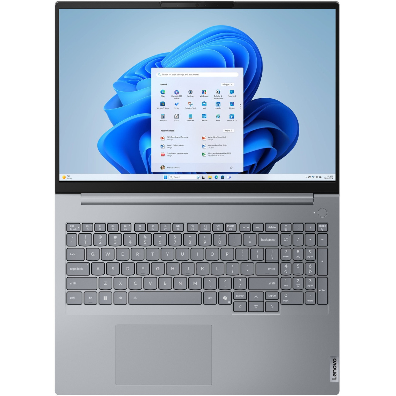Lenovo ThinkBook 16 G8 - Intel Core Ultra 7 255H, 32GB DDR5, 1TB PCIe SSD, 16-inch WUXGA, Arctic Grey