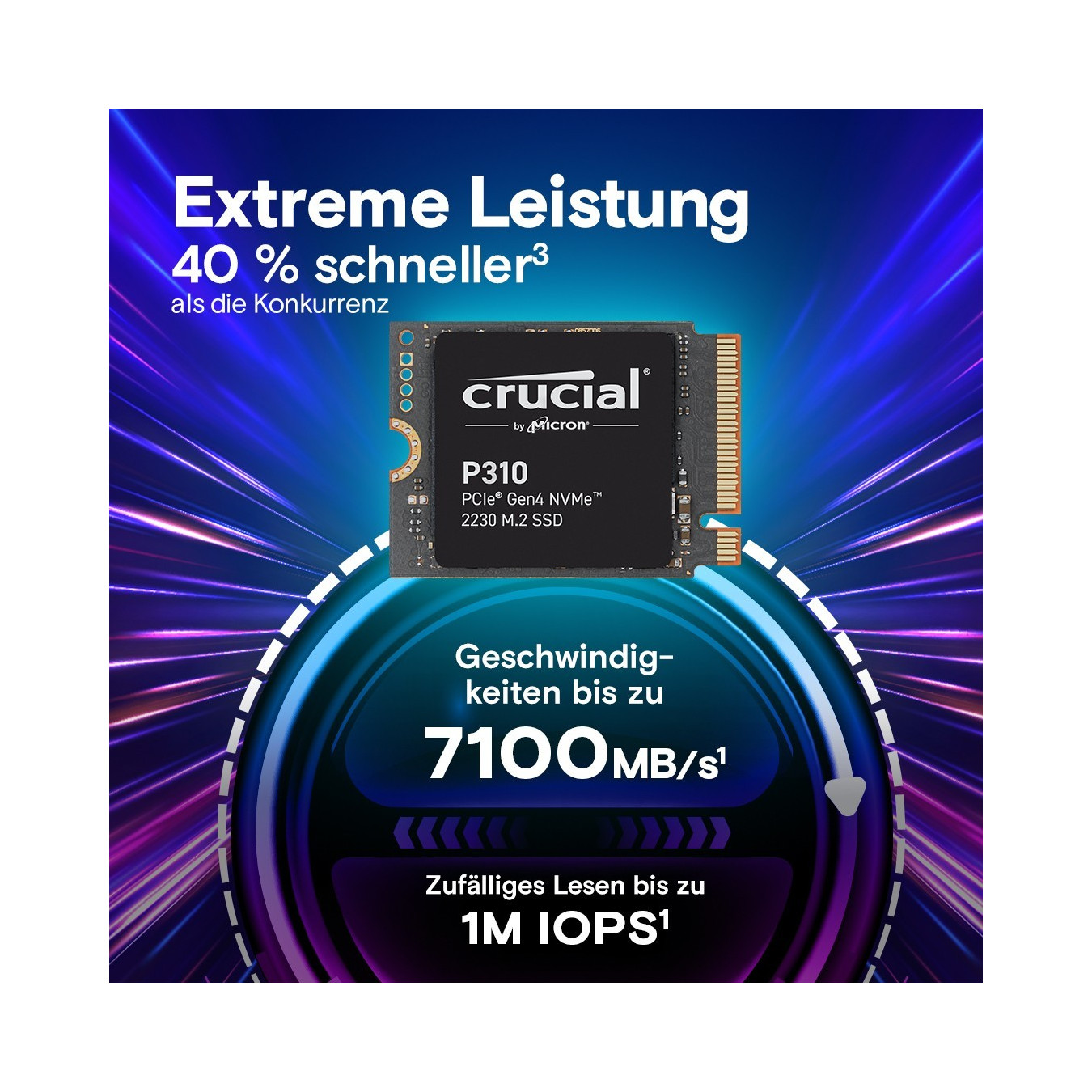 Crucial P310 M.2 2230 NVMe SSD - 2TB PCIe Gen4 x4, up to 7,100MB/s R / 6,000MB/s W — Buy in Cyprus with Fast Delivery