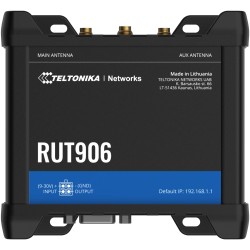 Buy Teltonika RUT906 - Industrial Dual‑SIM LTE Router - Black, 128MB RAM, 0.58... in Cyprus, Nicosia, Limassol, Larnaka, Pafos