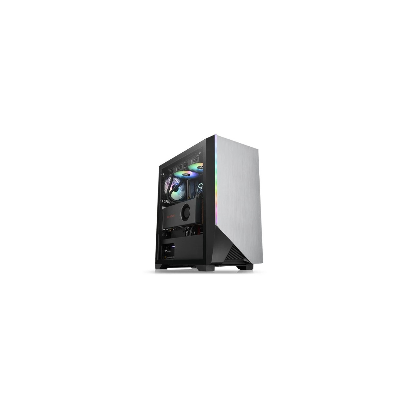 Thermaltake H550 TG ARGB - Mid Tower PC Case - Black, Tempered Glass, ARGB Fans, ATX/mATX/Mini-ITX Support