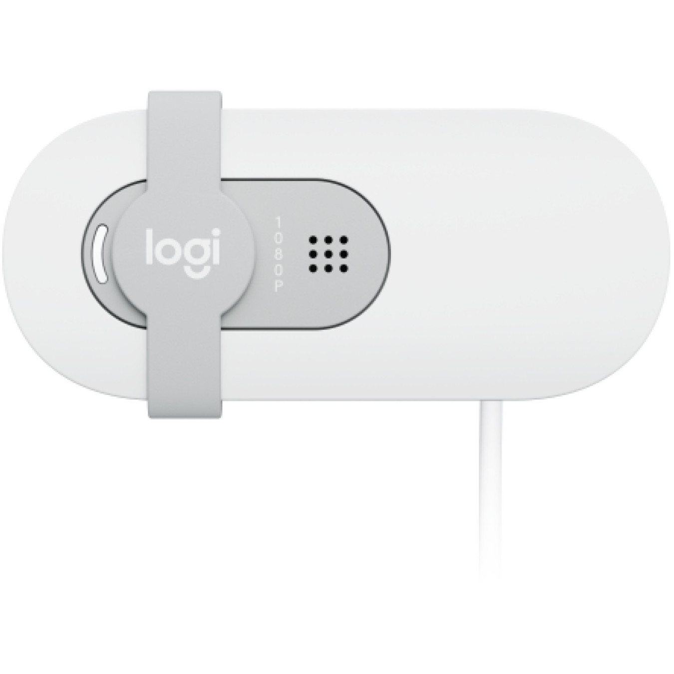 Logitech BRIO 100 - 960-001617 - White Full HD 2MP Webcam, 1080p@30fps, Built-in Mic, Privacy Cover