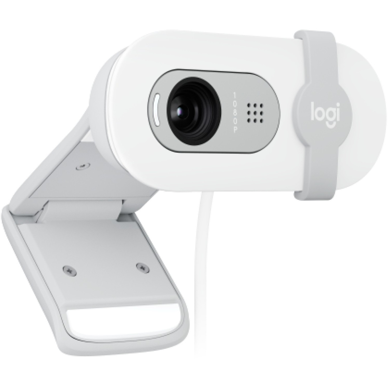 Logitech BRIO 100 - 960-001617 - White Full HD 2MP Webcam, 1080p@30fps, Built-in Mic, Privacy Cover